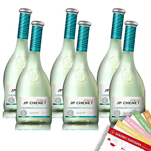 JP.Chenet Colombard-Sauvignon IGP, trocken, sortenreines Weinpaket + VINOX Winecards (6x0,75l) von VINOX