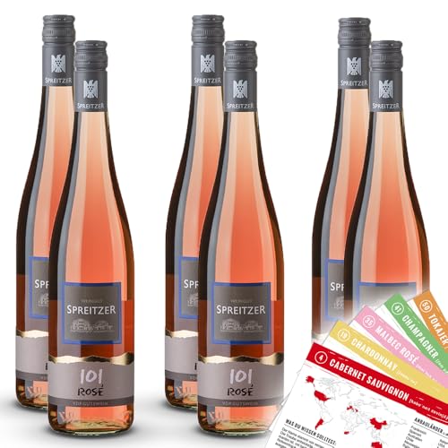 Josef Spreitzer 101 Spätburgunder Rosé, feinherb, sortenreines Weinpaket + VINOX Winecards (6x0,75l) von VINOX