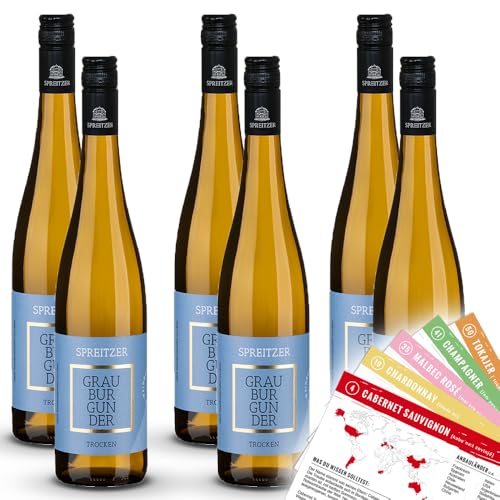 Josef Spreitzer Grauburgunder, trocken, sortenreines Weinpaket + VINOX Winecards (6x0,75l) von VINOX