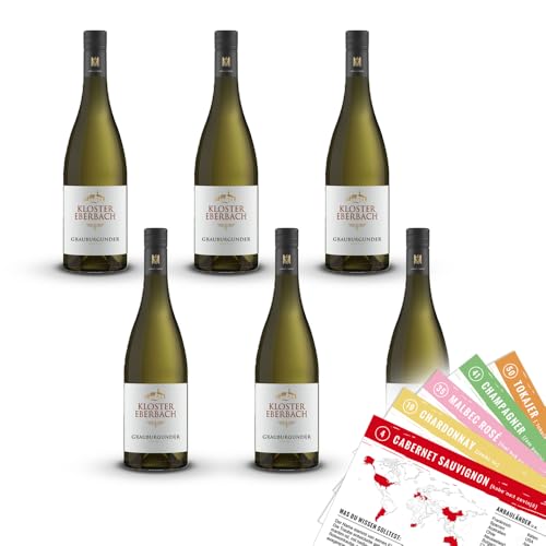 Kloster Eberbach Grauburgunder, trocken, sortenreines Weinpaket + VINOX Winecards (6x0,75l) von VINOX