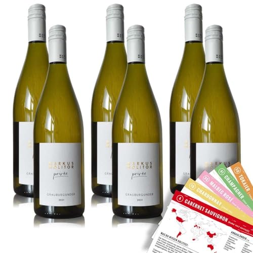 Markus Molitor Grauburgunder, trocken, sortenreines Weinpaket + VINOX Winecards (6x0,75l) von VINOX