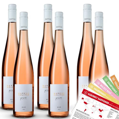 Markus Molitor privée Rosé, trocken, sortenreines Weinpaket + VINOX Winecards (6x0,75l) von VINOX