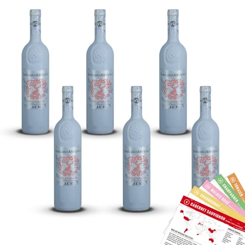 Masso Antico Primitivo Salento ICE, 2023, sortenreines Weinpaket + VINOX Winecards (6x0,75l) von VINOX