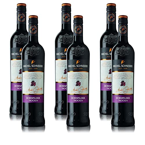 Michel Schneider Dornfelder QbA, trocken, sortenreines Weinpaket + VINOX Winecards (6x0,75l von VINOX