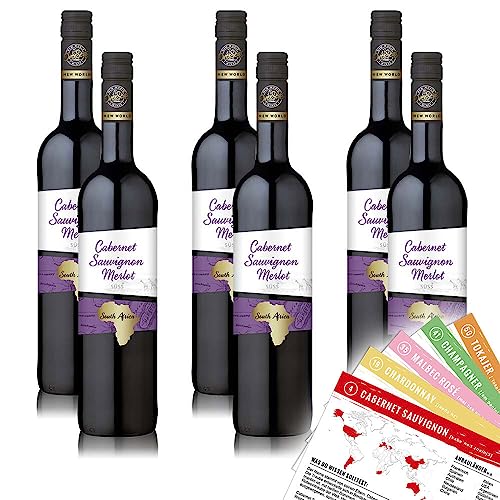 OverSeas Cabernet Sauvignon Merlot, süß, sortenreines Weinpaket + VINOX Winecards (6x0,75l) von VINOX