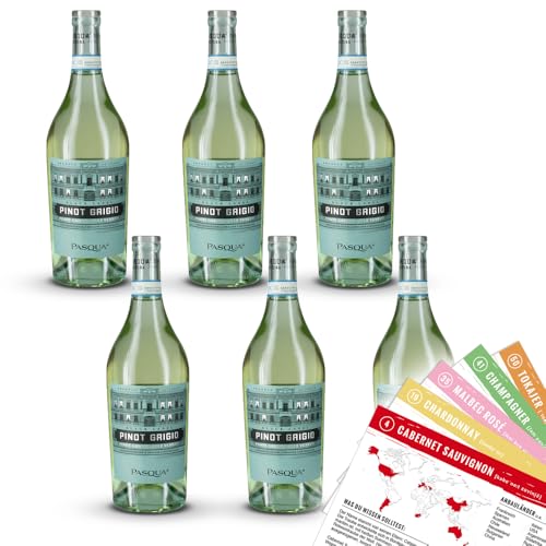 Pasqua Pinot Grigio delle Venezie DOC, sortenreines Weinpaket + VINOX Winecards (6x0,75l) von VINOX