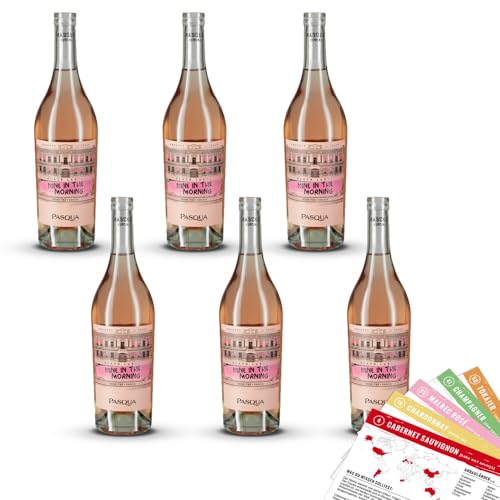 Pasqua Rosé Nine in the Morning, sortenreines Weinpaket + VINOX Winecards (6x0,75l) von VINOX