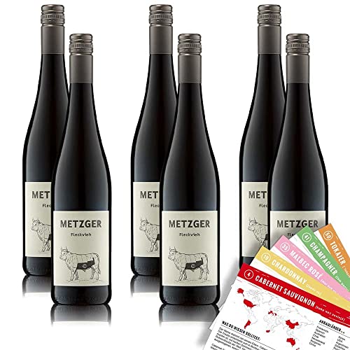 Weingut Metzger Fleckvieh, lieblich, sortenreines Weinpaket + VINOX Winecards (6x0,75l) von VINOX