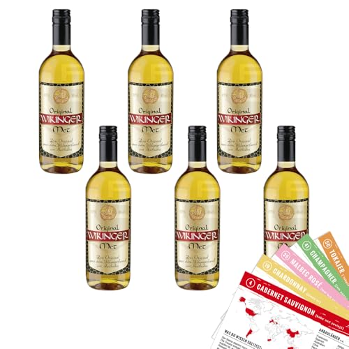 Wikinger Met Original, lieblich, sortenreines Weinpaket + VINOX Winecards (6x0,75l) von VINOX