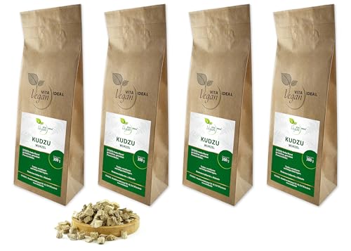 VITA IDEAL Vegan® KUDZU Wurzel 4x 300g - geschnitten & getrocknet - Pueraria lobata - KUDZUWURZEL - Kudzuwurzel Kräuter Tee & Aufguss, ohne Zusatzstoffe. von VITA IDEAL Vegan