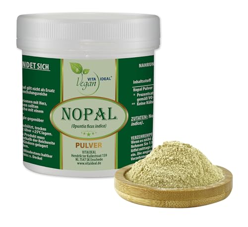 VITA IDEAL® Nopal Pulver 300g - Feigenkaktus - Opuntia ficus indica - Kaktus - Tagesportion 960mg Nopal reines Pulver - Inklusive Messlöffel von VITA IDEAL