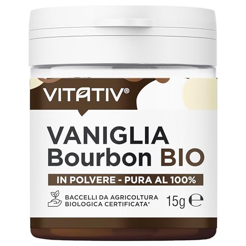 Bourbon Bio Vanillepulver Premium Qualität - ohne Zuckerzusatz - 15 g von VITATIV