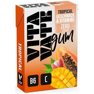 Vitavate Kaugummi Tropical & Vitamine Zero Suger, 20er Pack (20 x 28.2g) von VITAVATE