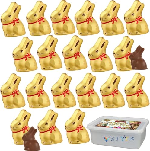 Gold Bunny Milk Chocolate 10g with Easter Gift Tub - 30 Bunnies - Iconic Easter Treat von VSTAR