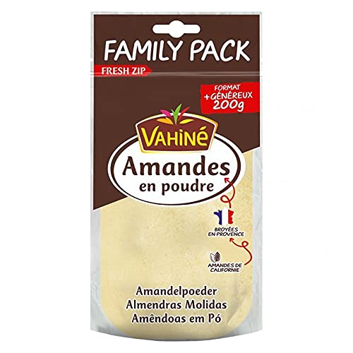 Vahiné Mandeln Pulver Frisches Family Pack Zip 200G (3er-Pack) von Vahine