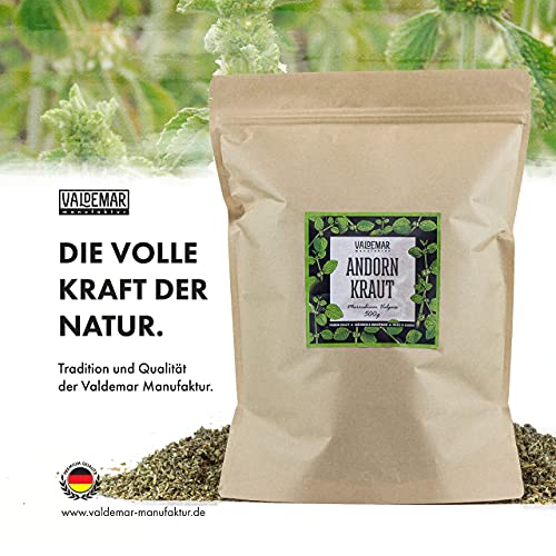 Andorn (Marrubium vulgare) - Orant, Mutterkraut 500g - 100% handverpacktes Premium-Produkt von Valdemar