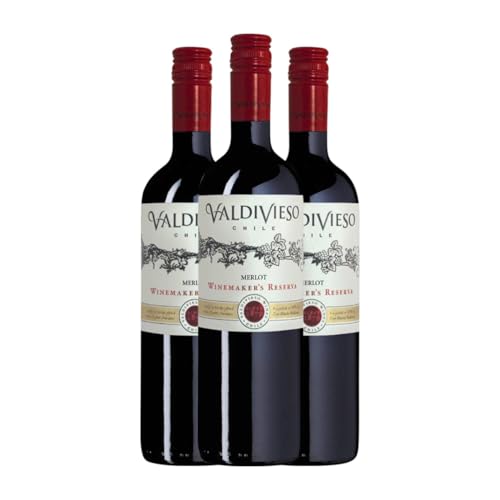 Valdivieso Merlot Valle de Curicó Reserve 75 cl Rotwein (Karton mit 3 Flaschen von 75 cl) von Valdivieso