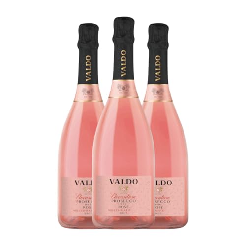 Valdo Elevantum Millesimato Rosé Brut Prosecco 75 cl Rosé Sekt (Karton mit 3 Flaschen von 75 cl) von Valdo Spumanti