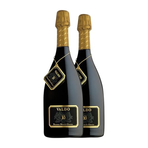 Valdo Número 10 Spumante Metodo Classico Glera Brut Prosecco 75 cl Weißer Sekt (Karton mit 2 Flaschen von 75 cl) von Valdo Spumanti