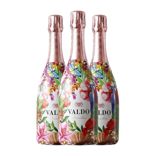 Valdo Paradise Rosé Brut 75 cl Rosé Sekt (Karton mit 3 Flaschen von 75 cl) von Valdo Spumanti