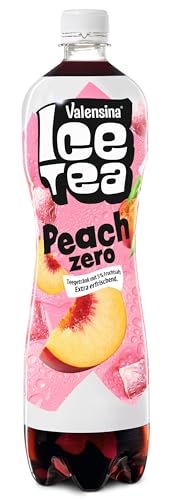 Valensina IceTea Peach Zero, 6 x 1l, Eistee Zero Pfirsich, Einweg von Valensina