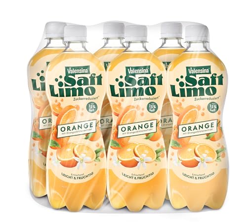 Valensina SaftLimo Orange leicht 0,75L X 6, leichte Limonade Orange von Valensina