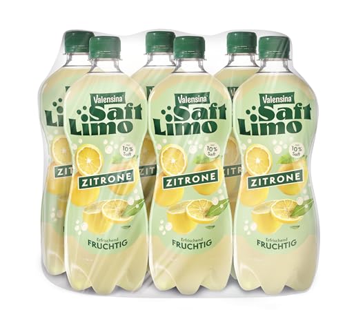 Valensina SaftLimo Zitrone, 6 x 0,75l, Zitronenlimonade mit 10% Fruchtgehalt von Valensina