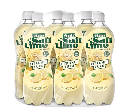 Valensina SaftLimo Zitrone leicht, 6 x 0,75l, Zitronen Limonade leicht mit 10% Fruchtgehalt von Valensina