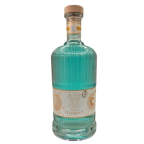 Sternzeichen Gin - handgemachter Premium Gin aus Norddeutschland - Farbwechsel von Blau auf Violett durch Zugabe von Tonic o.a. - sehr milder Geschmack - 1,0l - 40% Vol. (erdig, Steinbock) von Valeo Laboratories