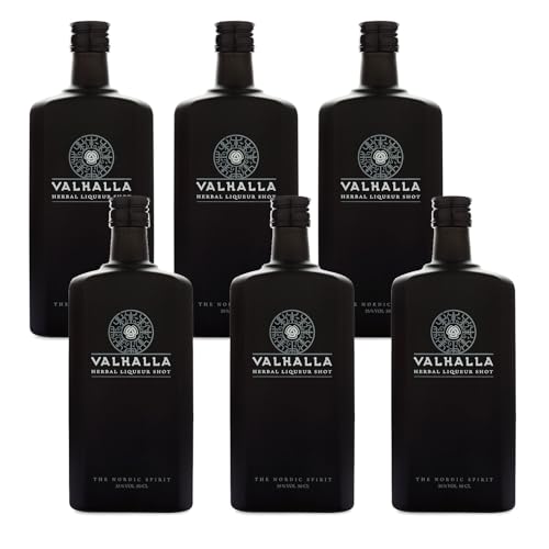 Valhalla Kräuterlikör (35% Vol.) 6er Pack | Hergestellt in Finnland mit nordische Kräuter | Zitrusfrüchte, bittere Kräuter und Gewürze abgerundet mit Süßholzwurzel (50 cl (6er Pack)) von Valhalla