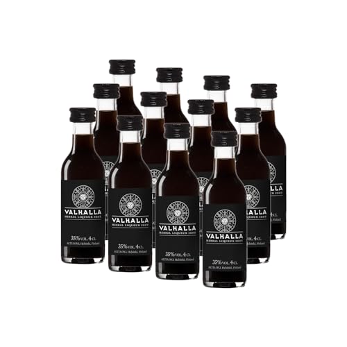 Valhalla Kräuterlikör 12 x 4 cl (44.9% Vol.) | Ausgezeichneter, aromatischer Kruaterlikör | Hergestellt in Norwegen von Valhalla