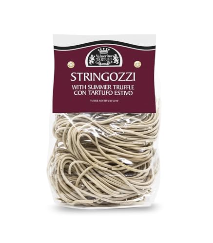 Valnerina Tartufi umbrische Strangozzi-Trüffel mit schwarzen Sommertrüffeln | Stringozzi Lange Italienische Pasta aus Hartkorngrieß | Typische umbrische Gastronomie | Packung 250 gr. von Valnerina Tartufi