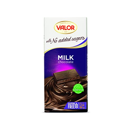 Chocolates Valor Milchschokolade ohne Zucker | Glutenfrei | Bean to Bar | Mit Stevia gesüßt | 100-g-Tafel von Valor