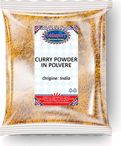 Sonnengetrocknetes Currypulver - 100 gr Beutel | Vegan Glutenfrei | Feines Curry, ideales Gewürz um orientalischen Gerichten eine würzige Note zu verleihen (gemahlenes Curry) von Valsapori