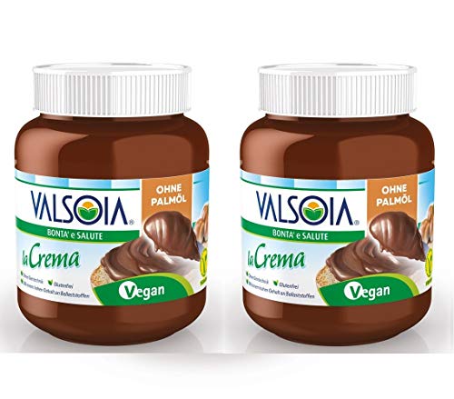 Valsoia la Crema | die vegane Aufstrichcreme 2x400g | Haselnusscreme von Valsoia