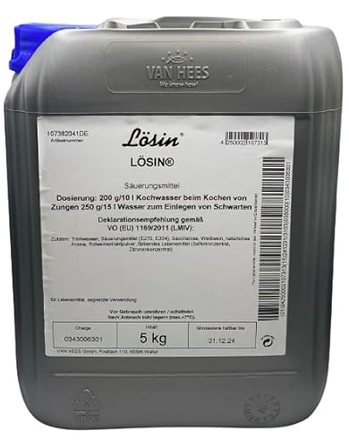 Van Hees – Lösin im 5 kg Kanister, hervorragenden Weichmachereigenschaften - garantiert höchste Qualität I Weichmacher für Zungen, Schwarten und Kochwasser von Van Hees