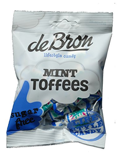 De Bron Mint Toffees Kaubonbons Zuckerfrei 90 g von De Bron