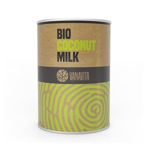 VanaVita BIO Kokosmilch - Pflanzliche Coconut Milk, Kokoscreme perfekt für Desserts, Gerichte, Smoothies & Kaffee, hergestellt aus Kokosnussextrakt und Wasser (400 ml (1er pack)) von VanaVita