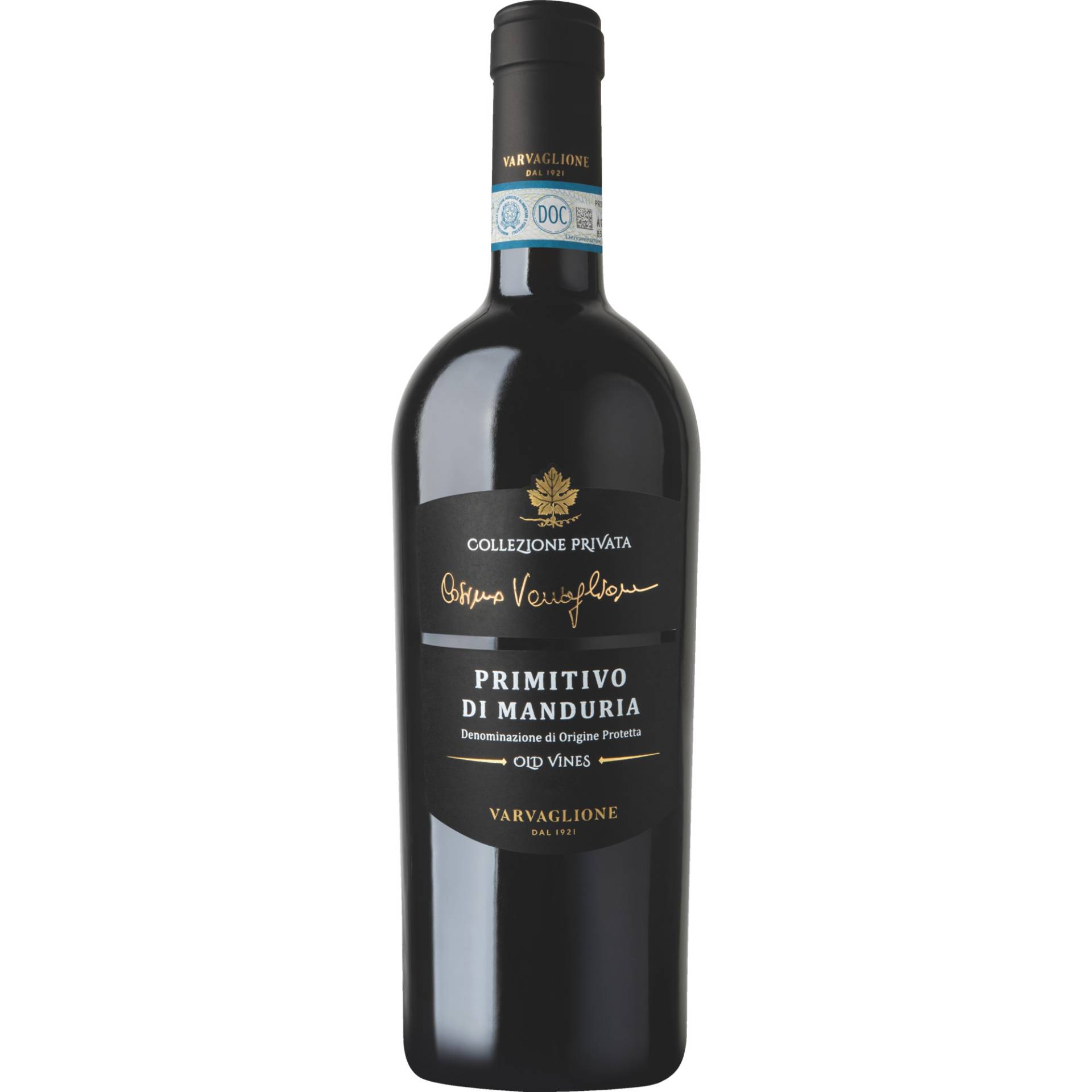 Cosimo Varvaglione Collezione Privata Primitivo, Primitivo di Manduria DOP, Apulien, 2020, Rotwein von Varvaglione Vigne e Vini Srl - Contrada Santa Lucia snc - 74020 Leporano - Italy