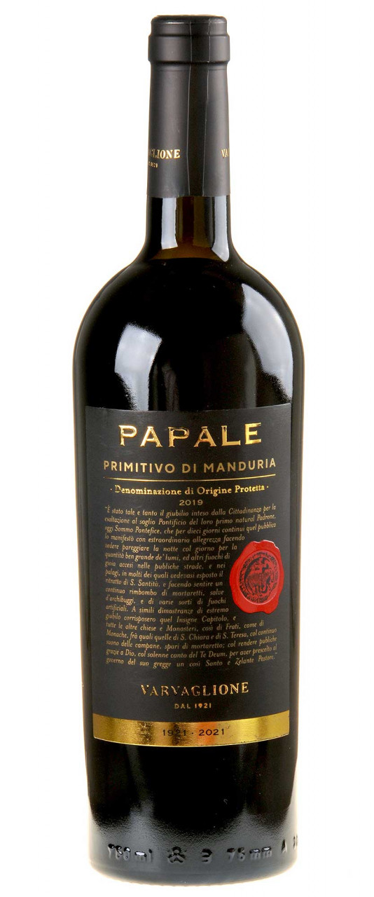 Varvaglione Papale Linea Oro Primitivo di Manduria 2019 von Varvaglione