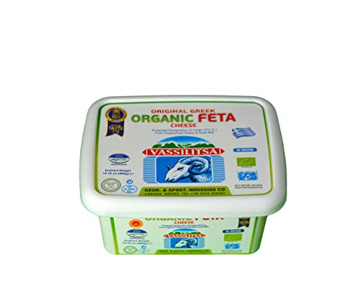 Vassilitsa BIO Feta BIO Schafkäse - 15x 400g Behälter - BIO Fetakäse BIO griechischer Feta Schafskäse in Salzlake 43% Fett i.Tr. aus Griechenland Plastikbehälter glutenfrei Halal von Tirrito