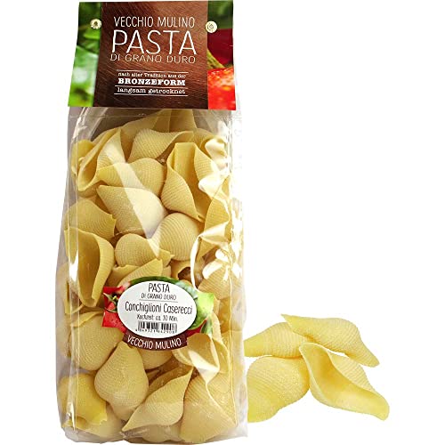 Pasta Conchiglioni Caserecci Orig. italienische Pasta Vegan Vecchio Mulino Italien 500g-Pack von Vecchio Mulino