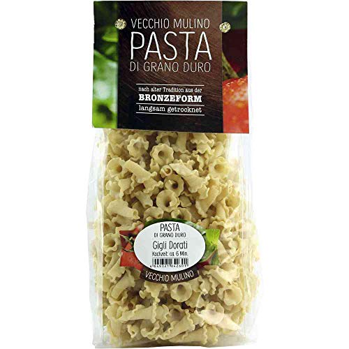 Pasta Gigli Dorati Orig. italienische Pasta Vegan Vecchio Mulino Italien 500g-Pack von Vecchio Mulino