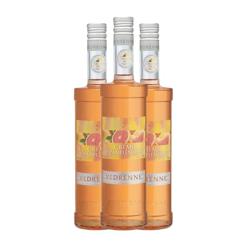 Cremelikör Védrenne Pamplemousse Medium Flasche 50 cl (Karton mit 3 Medium Flasche von 50 cl) von Védrenne