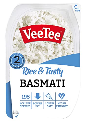 VeeTee Rice & Easy Basmati Rich Tasty Vegetarian Ready in 2 Minuten — 280 g (6er-Packung), Verpackung kann variieren von Veetee