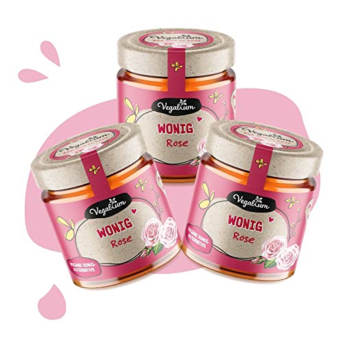 Vegablum Wonig Rose, Vegane Honig-Alternative, Bio & Vegan, Honigersatz (3x225g) von Vegablum