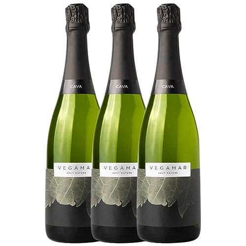 Vegamar Brut Natur Cava 75 cl (Schachtel mit 3 Flaschen von 75 cl) von Vegamar