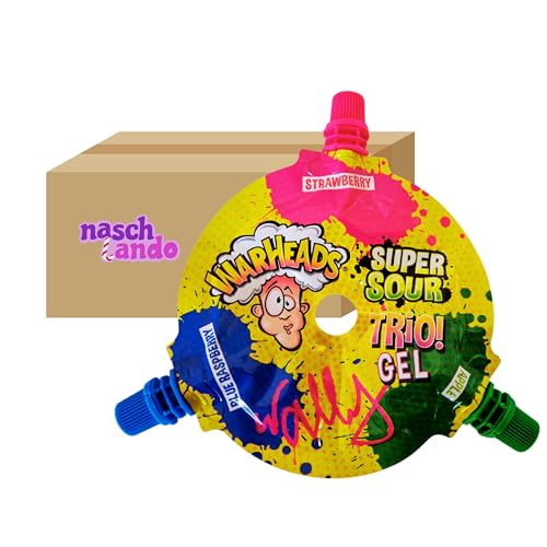 3x Warheads Super Sour Trio Gel – 3er Bundle | Extrem Sauer | 3x51g | Fruchtige Gel-Süßigkeit | Langanhaltender Sauer-Genuss | Kinder & Erwachsene | Party & Geschenkidee by Vegan Bro SWEETS von Vegan Bro SWEETS