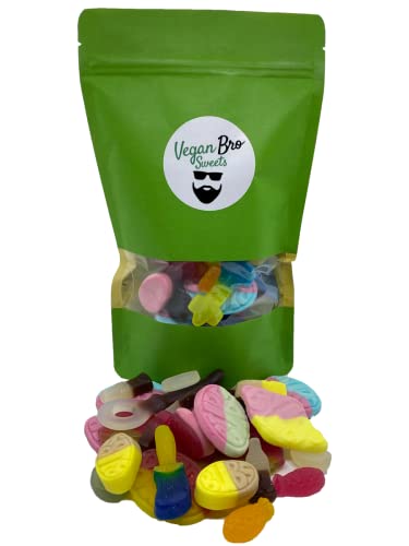 Vegan Bro SWEETS Big Bag süß - 500g Vegane Fruchtgummis Weingummi Candy Bar - perfekt zum verschenken von Vegan Bro SWEETS