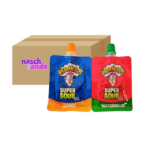 Warheads Super Sour Gel – 5er Bundle | Extrem Sauer | 5x40g | Watermelon & Mango | Fruchtiges Gel | Sour Candy | Langanhaltender Spaß | Perfekt für Kinder & Erwachsene | Party & Geschenkidee von Vegan Bro SWEETS